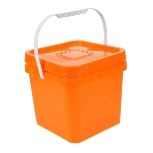 Produktbild: NESTINGHO Farbeimer Mit Wasserspeicher Lackiereimer Plastikeimer Streichen Farbbehälter Aus Kunststoff Behälter Mit Deckel Kunst Eimer Farbeimerhalter Farbeimer Mit Deckel Pp Orange