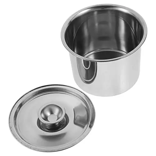 Produktbild: NESTINGHO Geschmacksbecher aus Edelstahl Gewürzdose mit Deckel runder Behälter edelstahlbehälter edelstahltopf vielseitiger Gewürztopf Aufbewahrungstopf für Haushaltsgewürze Rostfreier Stahl