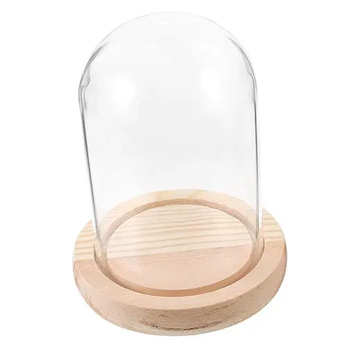 Produktbild: NESTINGHO Glasabdeckung Konservierte Blumenkuppel Miniatur Rosenkugel Tortenständer Kuppel Andenkenkuppel Dekor Pflanzenkuppel Konservierte Blumenabdeckung Globen Der Erde Food-kuppel 3x5