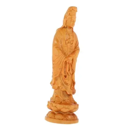 Produktbild: NESTINGHO Guanyin Bodhisattva-Statue Buddha Statue Buddha Figuren holzschnitzerei Mini-Guan-Yin-Statue Tischplatte Avalokitesvara-Statuendekor Guanyin-Statue Avalokitesvara-Schmuck hölzern