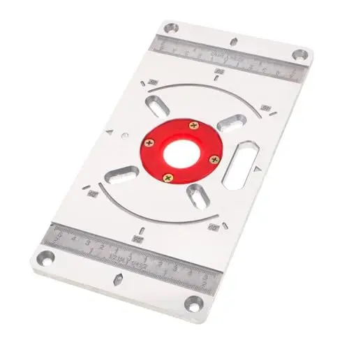 Produktbild: NESTINGHO Holzbearbeitungsbohrmaschine Frästisch-Einlegeplatte aus Aluminium Vorlage für Router holzwerkzeuge werkzeug für holzbearbeitung Einsatzplatte für Holzbearbeitungsmaschinen Metall