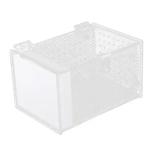 Produktbild: NESTINGHO Kasten Praying Mantis Zuchtbox Insektenzuchtbox Insektenzuchtbehälter Zuchtkäfig für Haustiere krabbelnder Tierhalter Futterspender Reptil zeigt Halter Gottesanbeterin Acryl Weiß
