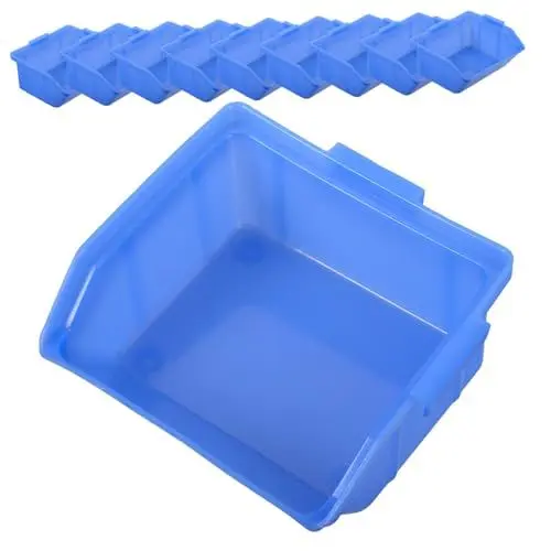 Produktbild: NESTINGHO Kastenkasten Schräge Komponentenbox Werkzeugaufbewahrungsbehälter Für Die Garage Organizer-boxen Organisation Der Lagerung Von Bolzenbehältern Kühlschrankbehälter Container Pp Blue