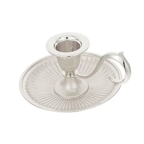 Produktbild: NESTINGHO Kerzenhalter in Der Hand Herzstück Einer Hochzeitskerze Spitzkerzenständer Girlandendekor Osterkerzenhalter Hoher Kerzenhalter Mit Stiel Für Hochzeiten Retro Silver Zinklegierung