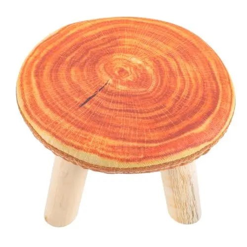 Produktbild: NESTINGHO Kleine Bank Kurzer Hocker Mini-tritthocker Hocker Display Basis Hocker Für Kinder Stühle Mini-hocker Couchtischhocker Runder Hocker Kinderhocker Stuhl Süßer Tritthocker Hölzern
