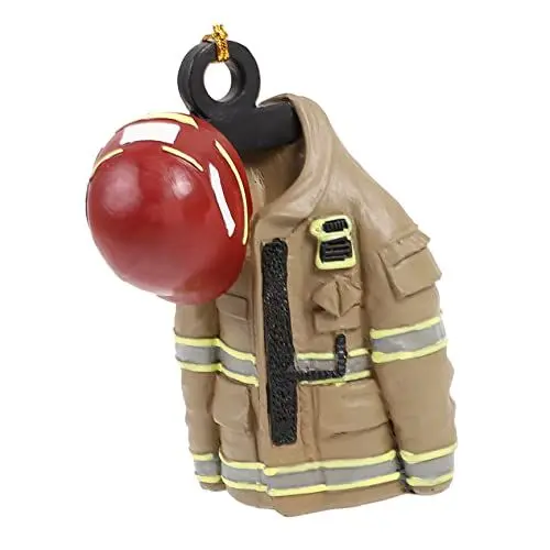 Produktbild: NESTINGHO Kreative Feuerwehrbekleidung Halskette Medaillon Weihnachtsbaumschmuck weihnachtsbaumdeko Tannenbaum Dekoration Fenster hängende Dekoration Anhänger der Feuerwehruniform Harz