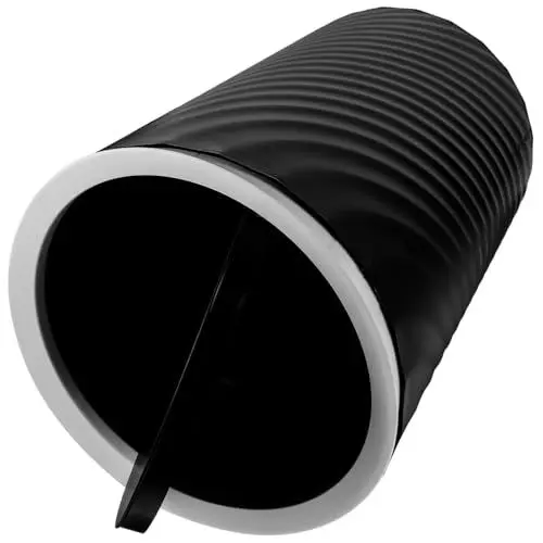 Produktbild: NESTINGHO Mülleimer mit Gewinde klein Behälter Bad Deckel abfalleimer trash can abfall eimer paper bin garbage can Hotel-Mülleimer Abfallkorb Katzenklos Mülleimer für die Küche Plastik Black