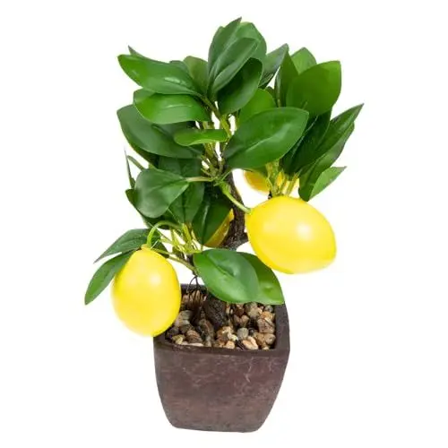 Produktbild: NESTINGHO Simulation Zitronen Bonsai Dekorativer Künstlicher Bonsai Künstlicher Zitronenbonsai Heimschreibtisch Gefälschte Bonsai Gelbe Wohndekoration Zitronenbaum Mini-dekor Schaum