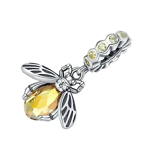Produktbild: NESTINGHO Sterlingsilber S925 Armbandanhänger Diy-schmuckanhänger Anhänger Für Halsketten Biene Schmuck Mini-zubehör Mini-wabe Anhänger Zur Schmuckherstellung Charms Mit Tiermotiven