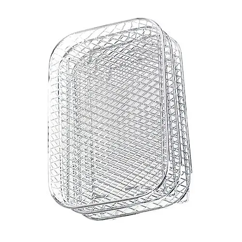 Produktbild: NESTINGHO Zubehör Für Heißluftfritteusen Grillzubehör Instapot Heißluftfritteuse Air Fryer Grillrost Grilltoaster Obsttrockner Kochgestell Dörrgestell Ofenzubehör Silver Rostfreier Stahl