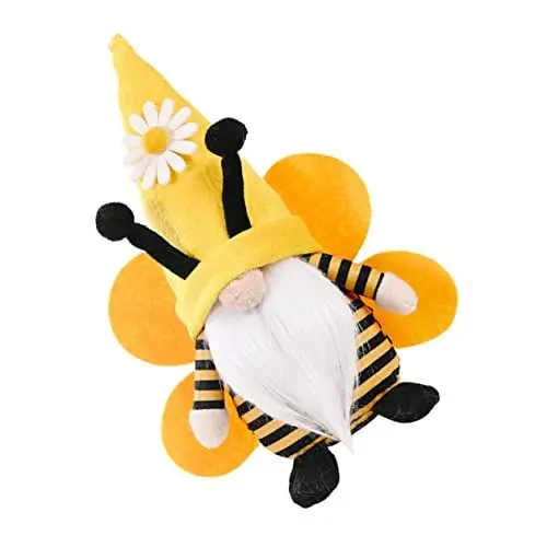 Produktbild: NESTINGHO gesichtslose Puppe Tischdekoration patriotische Puppe Onkel Sam Puppe Bienenzwergpuppe gesichtsloses Puppendekor bürodeko büro Dekoration Gnom Zwergfigur Gnom-Puppe Stoff Yellow