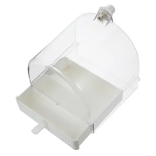 Produktbild: NESTINGHO papagei badewanne wasserbecken wasserwanne vogelbadewanne Vogel Badewanne für Käfig Vogel Badeschale Vogeltränke für Käfig Vogelduschbecken Vogel hängende badewanne Abs Weiß
