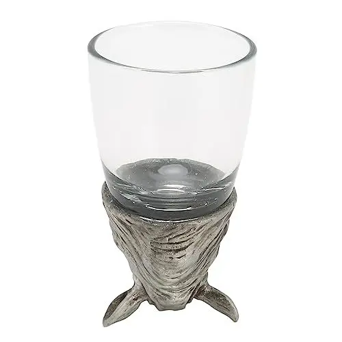 Produktbild: NestNiche Handgefertigte Whiskygläser, einzigartiges Tierkopf-Design, Glaswaren mit Tiermotiv für Cocktails, Wein, Wasser, Whisky-Trinkgläser für Bars, Tavernen, Partyspiele (Rhinoceros)
