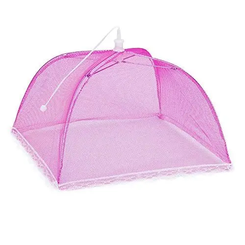 Produktbild: Net Screen Regenschirmabdeckung Food -Up Tent Mesh Dome Large 1 Picknickküche, Esszimmer & Bar Lunchbox Mikrowelle Glas (red, One Size)