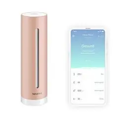 Produktbild: Netatmo Home Coach Intelligenter Raumluftqualitätsmonitor, misst Temperatur, Luftfeuchtigkeit, Lärm und CO2, automatische Warnung, intelligente Empfehlung – NHC-EC