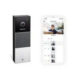 Produktbild: Netatmo Smarte Videotürklingel, Installation mit vorhandenem Gong, HD Kamera, Videotürklingel, Bewegungsmelder, Nachtsicht, wasserdicht, MicroSD-Karte, NDB-DE