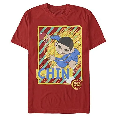 Produktbild: Netflix Unisex Over The Moon Chin Box Organic Short Sleeve T-shirt T-Shirt, Rot, XXL