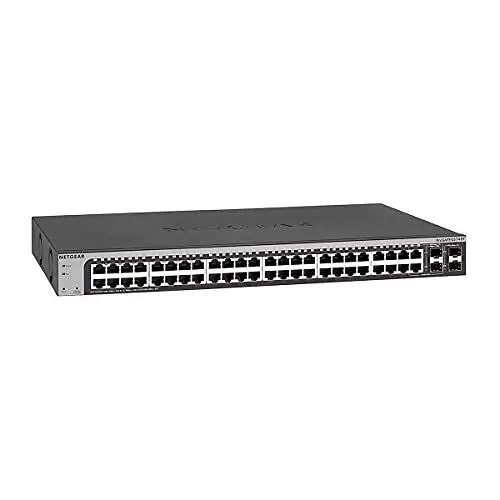 Produktbild: NETGEAR GS748T 48 Port Gigabit Ethernet LAN Switch Smart (Netzwerk Switch Managed mit 4x 1G SFP, Desktop oder 19 Zoll Rack-Montage, ProSAFE Lifetime-Garantie)