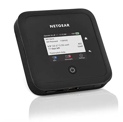 Produktbild: NETGEAR 5G Router mit SIM-Karte & WiFi 6 | M5 WLAN LTE Router 5G Mobil | bis 4 GBit/s Download-Speed | AX1800 WiFi 6 WLAN Hotspot bis 32 Geräte | MR5200 unterstützt alle Netze