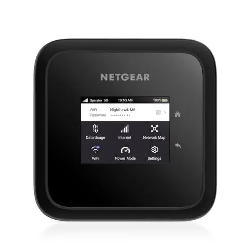 Produktbild: NETGEAR Nighthawk M6 (MR6150), 5G Router Sim-Karte WiFi 6, Tragbarer 5G LTE Modem Router, Mobiler WLAN Sim Karten Router für zu Hause, 4G/5G Hotspot, Ultraschnell, bis zu 2.5 GBit/s