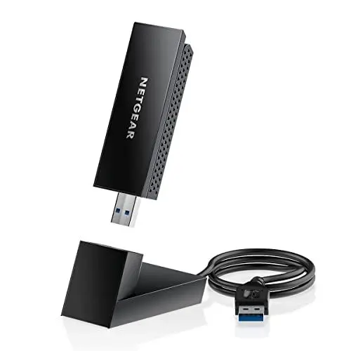 Produktbild: NETGEAR Nighthawk WiFi 6E USB 3.0-Adapter (A8000) – AXE3000 Tri-Band Wireless Gigabit Speed (bis zu 3 Gbit/s) Funktioniert mit jedem WiFi 6- oder 6E-Router oder Mesh-System – Für Windows-PCs