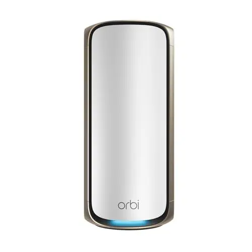 Produktbild: NETGEAR Orbi 970-Serie Quad-Band WiFi 7-Mesh-Router (RBE971S), Abdeckung von bis zu 220 m², 200 Geräte, 10 Gig-Internetanschluss, erweiterbar für die Erstellung eines Mesh-Systems, BE27000 802.11be