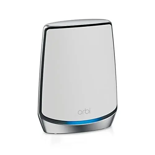 Produktbild: Netgear Orbi RBS850 WiFi 6 Mesh WLAN Satellit (AX6000 Mesh Tri-Band, zusätzliche 175 m² Abdeckung, bis 6 GBit/s Geschwindigkeit, 4x GB Ports, WLAN Repeater kompatibel mit Orbi WiFi6 Systemen)