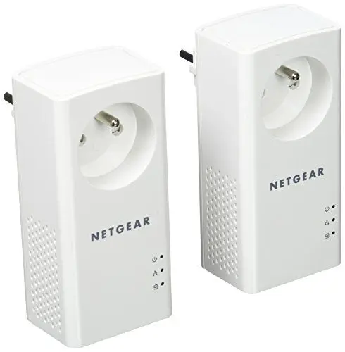 Produktbild: Netgear PLP1000 PowerLINE 2er Set Adapter bis zu 1000 MBit/s (französischer Stecker, nur für Frankreich geeignet)