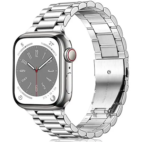 Produktbild: Netolo Metall Armband Kompatibel mit Apple Watch Armband 40mm 38mm 41mm, Edelstahl Ersatz Armband Kompatibel mit Apple Watch SE Armband/iWatch Armband Series 9 8 7 6 5 4 3 2 1 SE 2 für Damen Herren