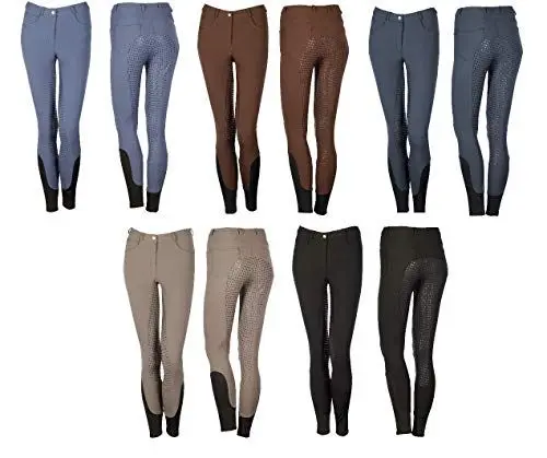 Produktbild: NETPROSHOP Damen Reithose Angela Gr. 38-44 mit Silikonaufdruck Vollbesatz, Damengroesse:40, Farbe:Dunkelbraun