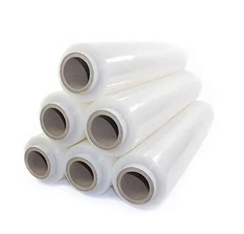 Produktbild: Netuno 6x transparente Stretchfolie 23my 500 mm 2,5 kg transparente Folie Polyethylen Folie Cast-Film transparent Plastikfolie Einpackfolie Umzugsfolie Verpackungsfolie Dehnfolie durchsichtig
