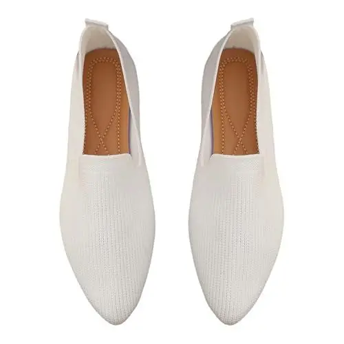 Produktbild: Netz Schuhe Damen atmungsaktive, weiche Schuhe für Damen, zum Spazierengehen, Slip-On-Schuhe aus Schaumstoff, Slip-In-Sneakers mit Fußgewölbeunterstützung Schlangenmuster Damen Schuhe (White, 39)