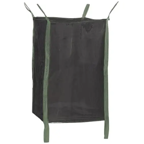 Produktbild: Netzsack Holz 100x100x160cm - 5er Set | Big Bag perfekt für Holz, Laub, Grünschnitt, Gartenabfälle - Luftdurchlässig und atmungsaktiv - Woodbag - Schüttgutbehälter - Ideal für Kaminholz
