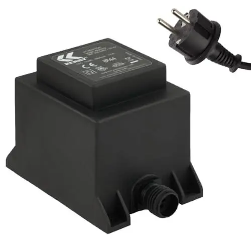 Produktbild: Netzteil 72 Watt IP44 für Außenbereich, LED-Trafo, Transformator 230V auf 12V, 6000mA Wechselstrom Netzstecker 2 Polig, 12V Adapter, Netzteil-Adapter, Netzgerät, Netzadapter