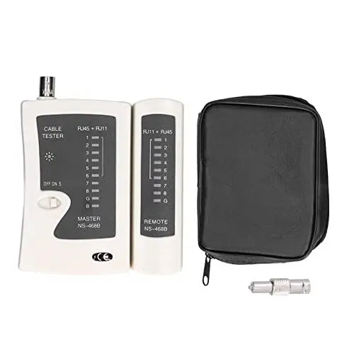 Produktbild: Netzwerkkabel -Tester RJ45 RJ11 LINE METER Ergonomisches Design ABS DC 9V für die Netzwerkwartung