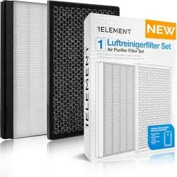 Produktbild: 1ELEMENT (NEU) 2er Filter-Set für Philips Luftreiniger (AC2882, AC2887, AC2889 & AC3829) – 1 HEPA-Filter und 1 Aktivkohlefilter (Ersetzt FY2422 & FY2420)