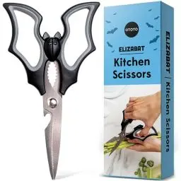 Produktbild: NEU!! Elizabat Küchenschere von OTOTO – Niedliche Fledermaus-Küchenschere, Schere, Küchenutensilien – Fledermäuse, Halloween-Geschenke, Kochschere, Küchenhelfer, Schere, gruselige Geschenke