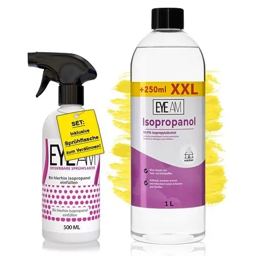 Produktbild: NEU: Isopropanol IPA 99,9% – Reinigungsalkohol 1 Liter für Küche, Haushalt, Kosmetik und Industrie