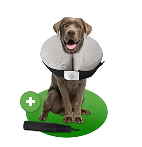 Produktbild: NEU: MC-Royal®Premium Halskrause - aufblasbare Premium Halskrause für Hunde und Katzen (zuverlässiger Schutz) - Hundehalskrause - Leckschutz Hund - Hundekragen - Halskrause Katzen - Schutzkragen Hund