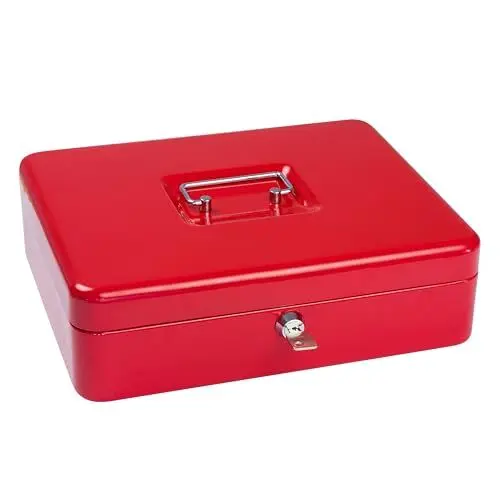 Produktbild: NEU!! SAX Geldkassette 30x24x9 cm,Münzeinsatz, ROT