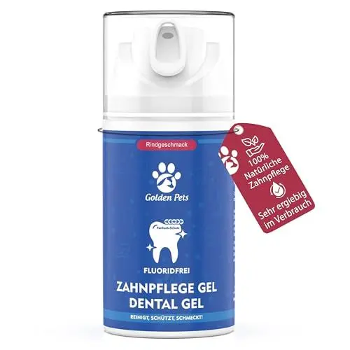 Produktbild: NEU! Zahnpflege-Gel für Hunde & Katzen - Zahnreinigung und Zahnpflege gegen Zahnstein, Maulgeruch & Zahnfleischentzündung. Hundezahnpasta, Maulhygiene, Zahnsteinentferner Dog Toothpaste Golden Pets
