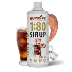 Produktbild: Neu NUTRIFY Vital Fitness Drink 1:80 Sirup 1 L - Cola, Getränkekonzentrat mit Vitaminen und L-Carnitin zuckerfrei - ergibt 80 Liter Sportgetränk kalorienarm, 1000 ml…