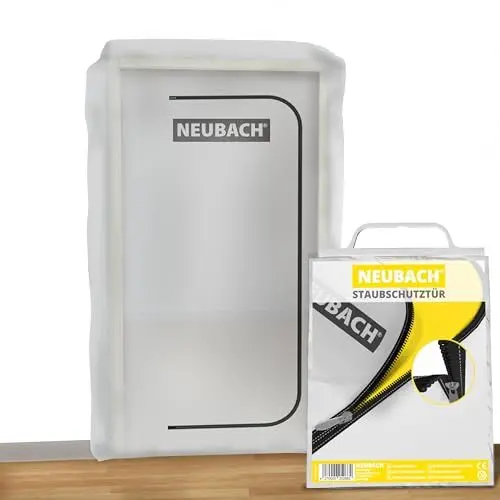 Produktbild: NEUBACH® Staubschutztür mit Reißverschluss -120 x 220 cm I Da besonders dicht, der zuverlässigste Staubschutz I Unsere Staubtür mit Reißverschluss ist perfekt anpassbar