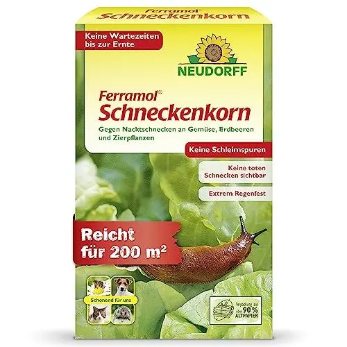 Produktbild: Neudorff Ferramol Schneckenkorn. Zuverlässiger und schneller Schneckenschutz. Als wirksames Mittel zur Schneckenabwehr auch für den ökologischen Landbau geeignet, 1x200g, Grün