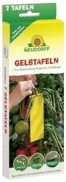 Produktbild: Neudorff Gelbtafeln (kleinformatig) – Gegen kleine fliegende Schädlinge wie Trauermücken und Weiße Fliegen, insektizid frei, geruchlos, 7 Stück