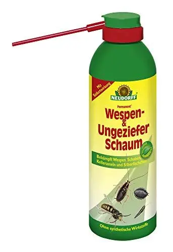Produktbild: Neudorff Permanent Wespen- & Ungeziefer Schaum. Anwendungsfertiges Schaum Wespenspray zur gezielten Bekämpfung von Wespen Nestern und anderem Ungeziefer in schwer zugänglichen Bereichen. (300ml)