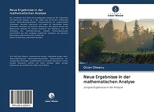 Produktbild: Neue Ergebnisse in der mathematischen Analyse: Jüngste Ergebnisse in der Analyse