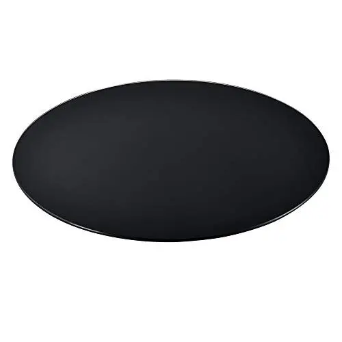 Produktbild: (neu.haus) Glasplatte 'Glasgow' Ø60cm Rund Schwarz Glasscheibe Tischplatte ESG Glas Kaminplatte Kaminglas DIY Tisch