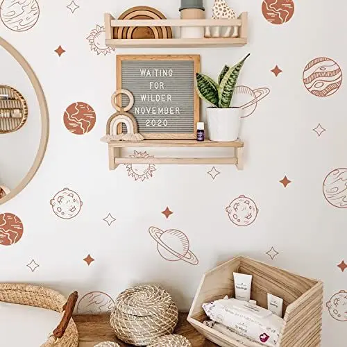 Produktbild: Neukids 40pcs Planets Wandtattoo,Selbstklebende Wandaufkleber Kinderzimmer Deko,Viele Planets Wand Aufkleber Dekoration,Wandtattoo Kinderzimmer Junge Babyzimmer Schlafzimmer Wanddeko Planet
