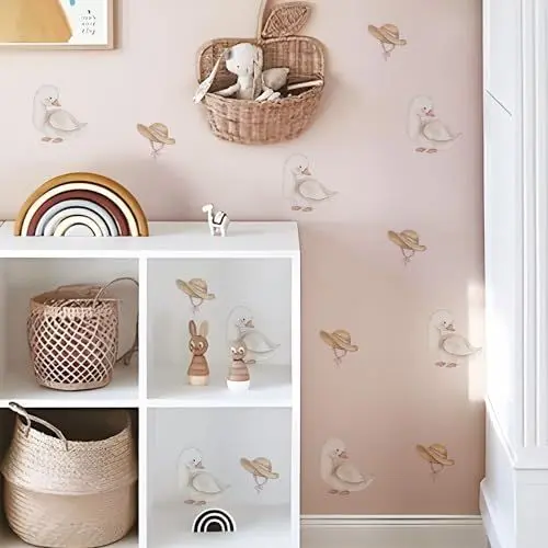 Produktbild: Neukids Boho Kinder Wandaufkleber süße Gans, Tiere Wandtattoos Kinderzimmer Aufkleber für Kinder Schlafzimmer Wohnzimmer Kindergarten Fenster Wanddekoration